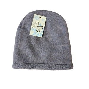 Knit Beanie Hat - Gray - One Size
